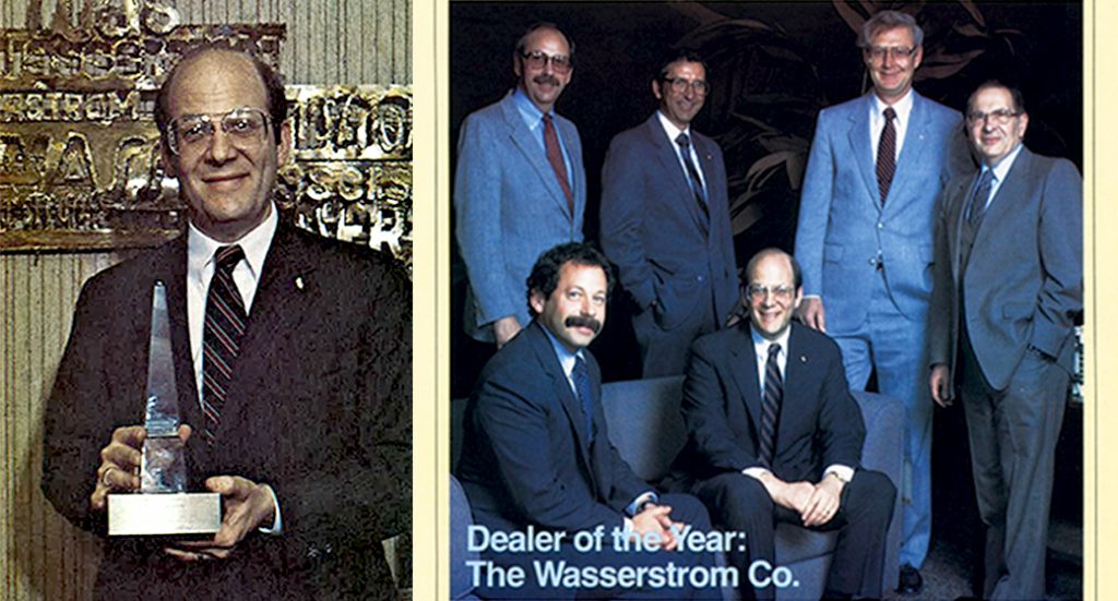 Wasserstrom wins first dealer of the year award 25 years ago