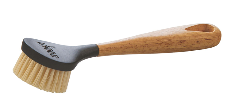 The SCRBRSH from Lodge. A nylon bristle scrub brush perfectly suited for cast iron.