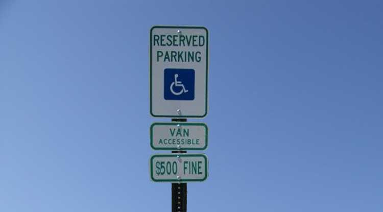 An ADA compliant restaurant starts in the parking lot with appropriate accessible parking spaces
