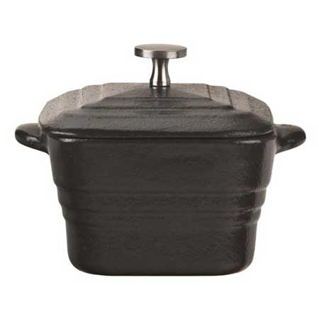 They come in all sizes such as this adorable Cast Iron 7.5 Ounce Mini Dutch Oven with Lid from World Tableware.