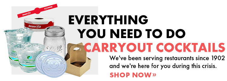 SHOP NOW for all your Cocktail Carryout Supplies