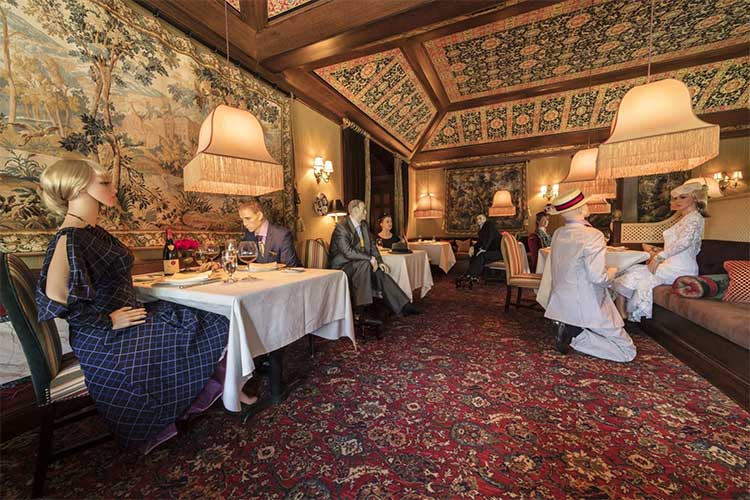 Mannequins to make the space feel less empty. Maybe more creepy. Photograph courtesy of the Inn at Little Washington.