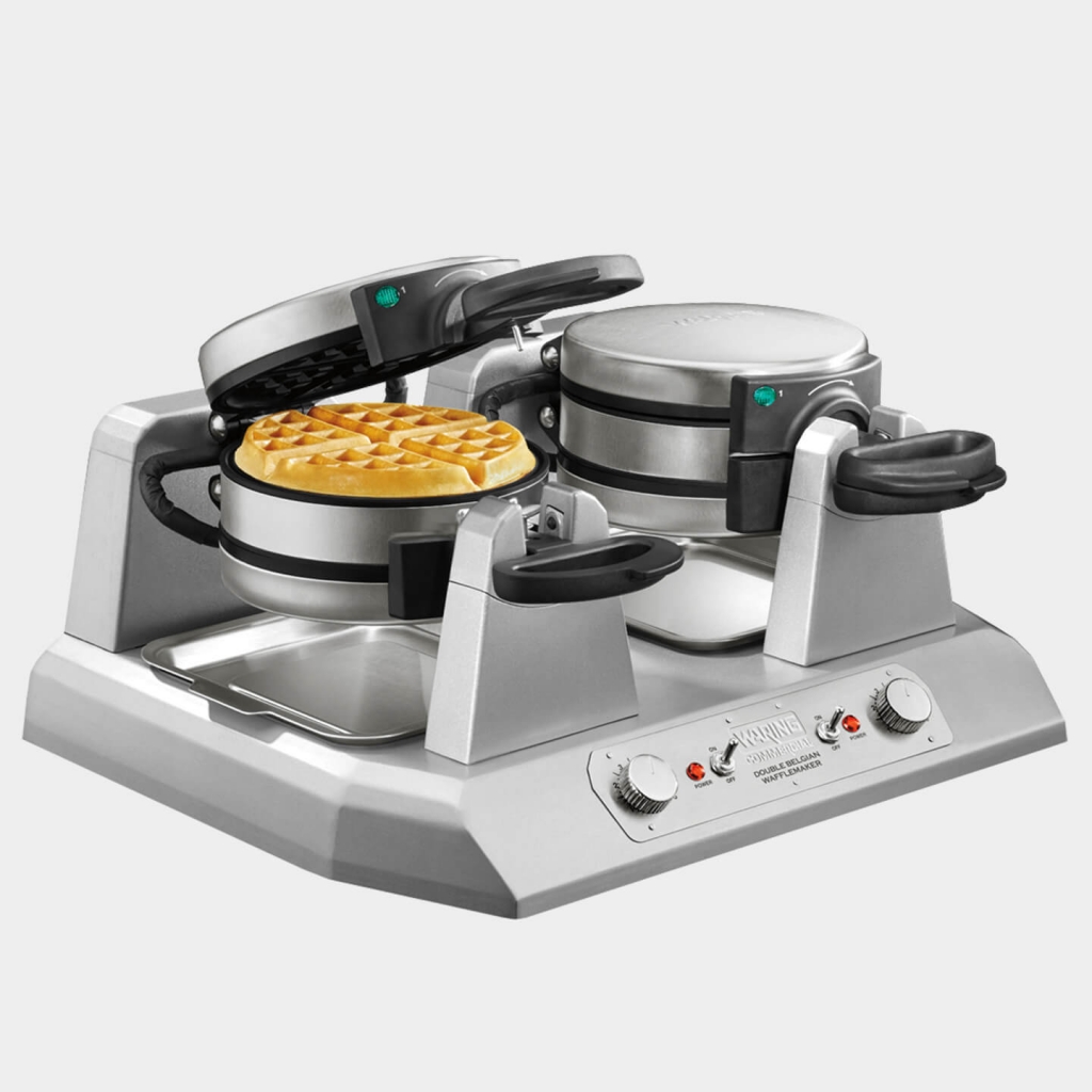 Waring Commercial's Side-by-Side Double Belgian Waffle Maker, WW300BX, Commercial Waffle Maker
