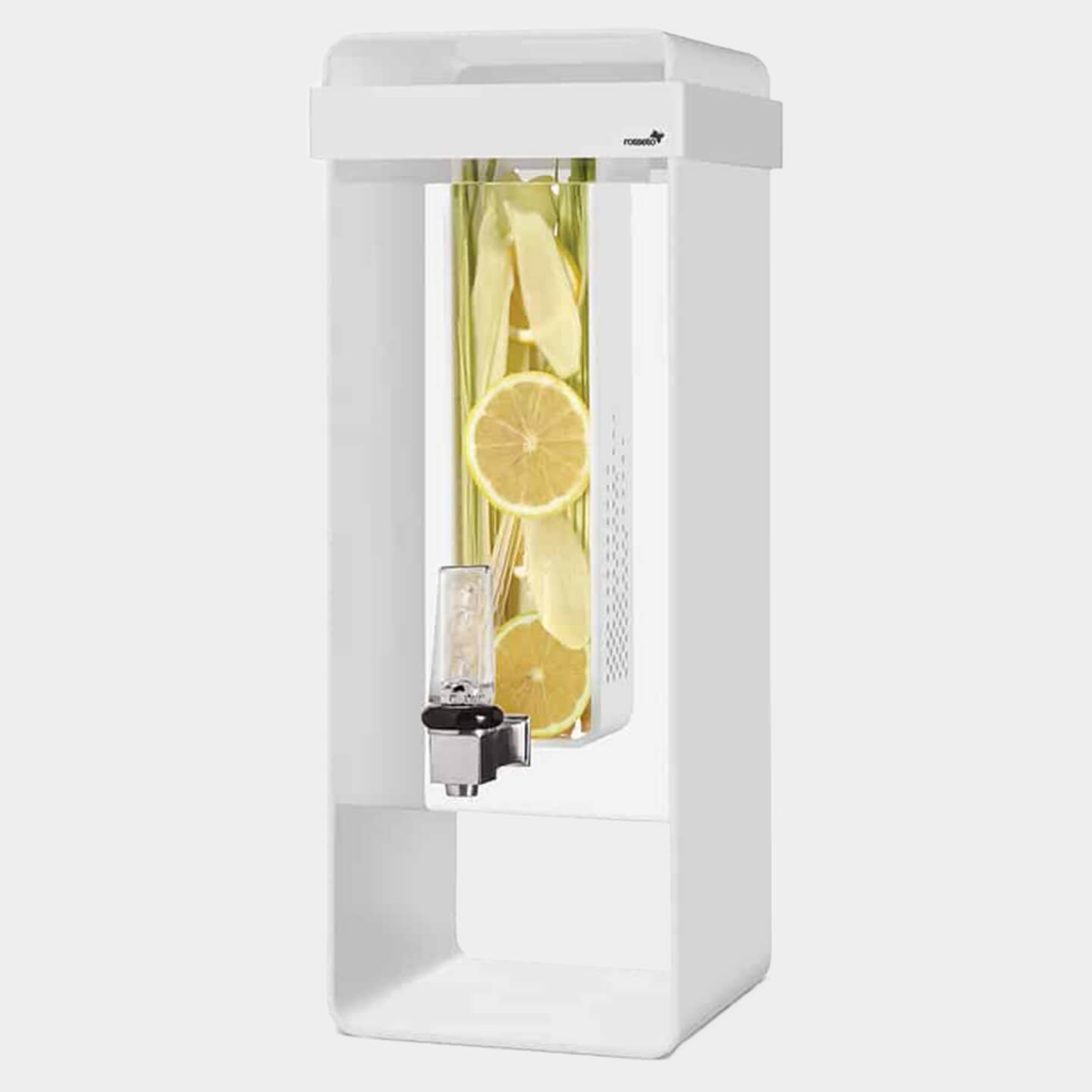 Infusion beverage dispensers by Rosseto.