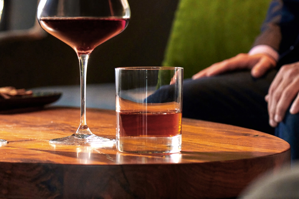 Modernist bourbon glass by Libbey.
