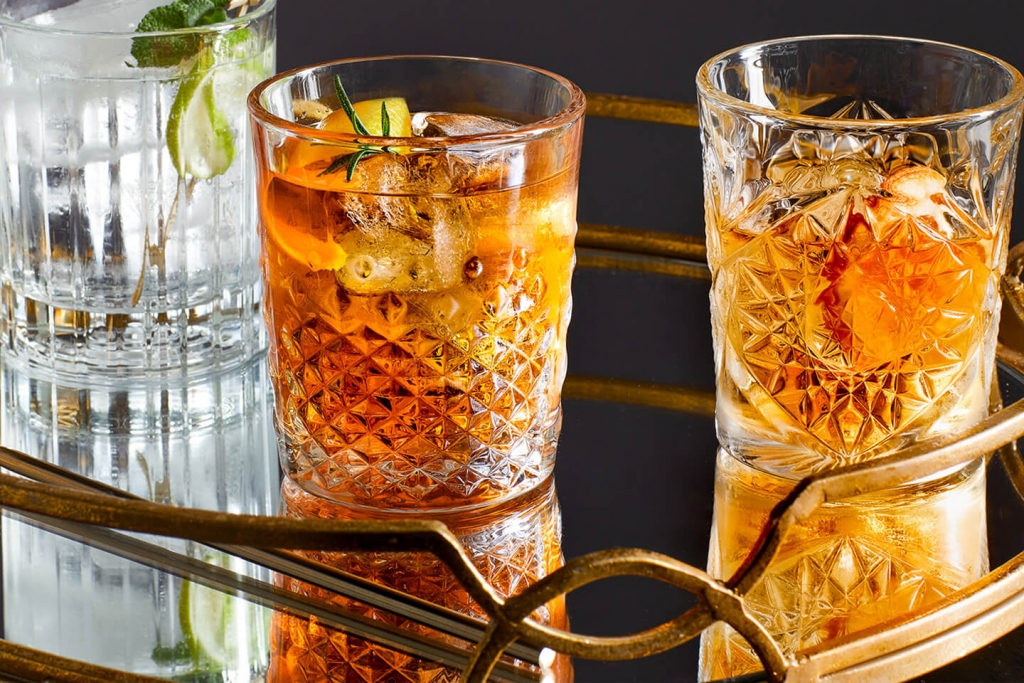 Bourbon glasses by Libbey.