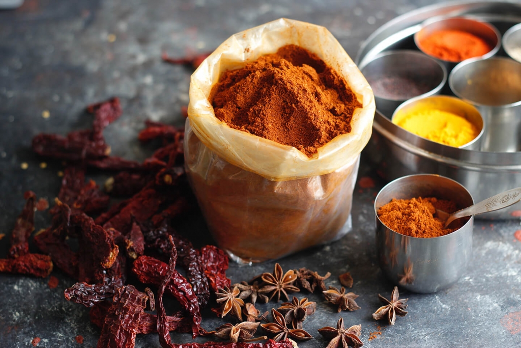 Garam masala ingredients.