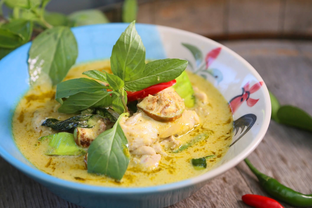 Thai green curry. The name was invented for tourism.