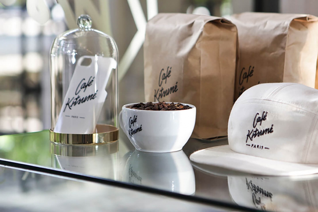 Products at Maison Kitsune's Cafe Kitsune.