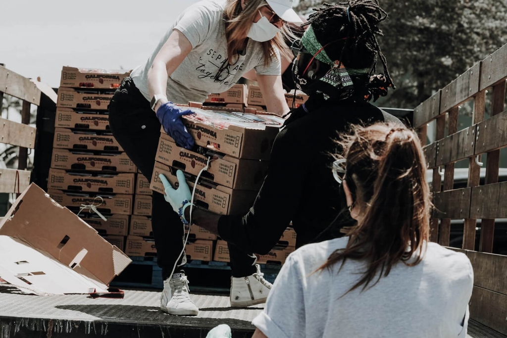 Feeding America is one organization to help restaurants find food pantries to partner with.