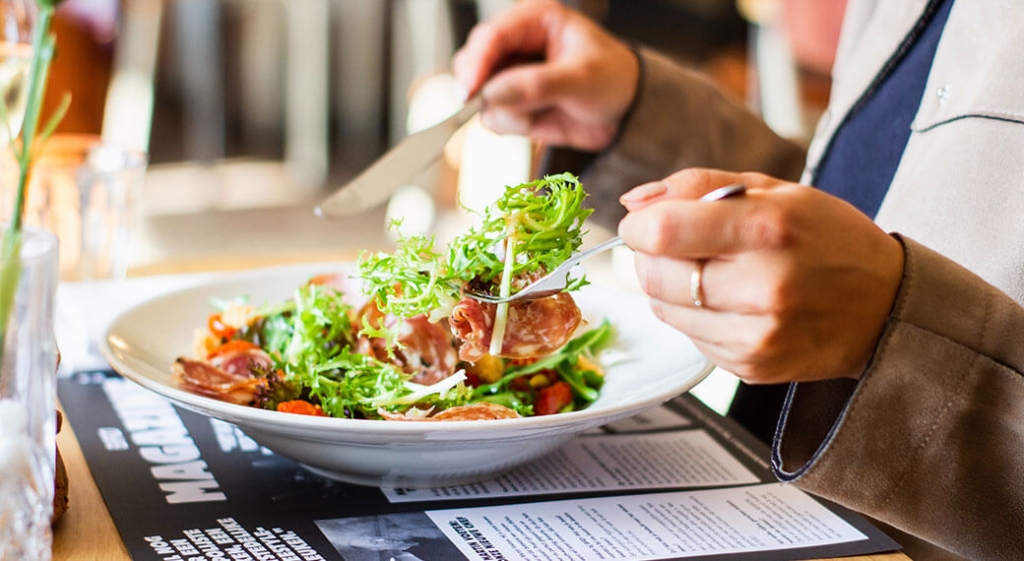 Man in restaurant