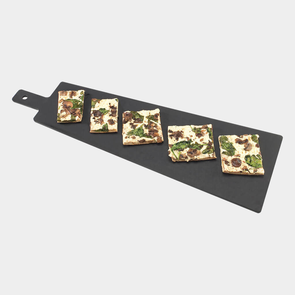 Trapezoid serving board by Cal-Mil.