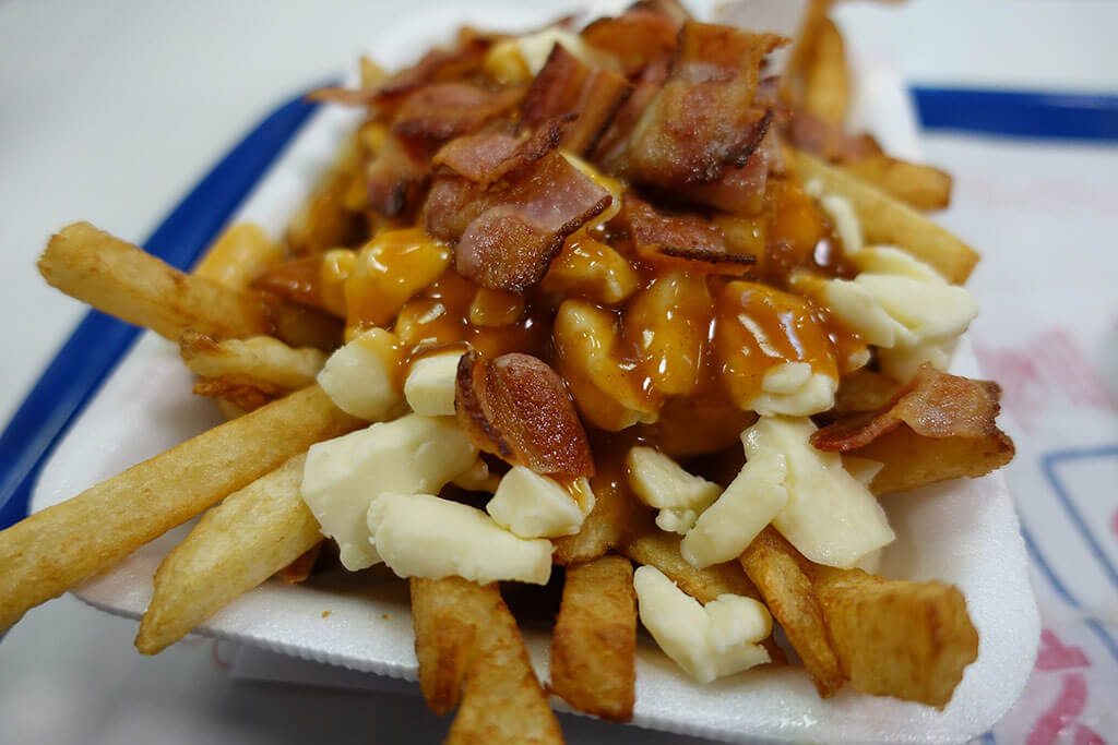 Poutine with bacon at La Belle Province.