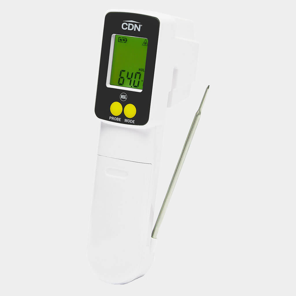 Antimicrobial ProAccurate Infrared Gun/Thermocouple Thermometer by CDN.