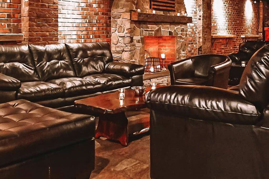 Laundromat bar and speakeasy.