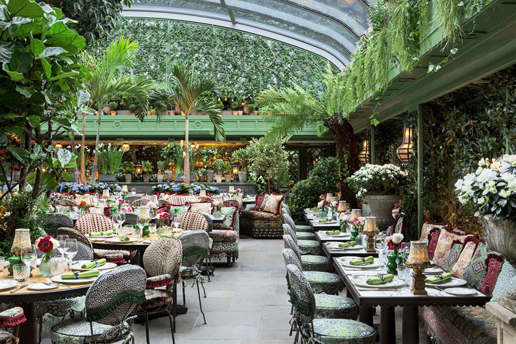 The garden at Annabel's in London.
