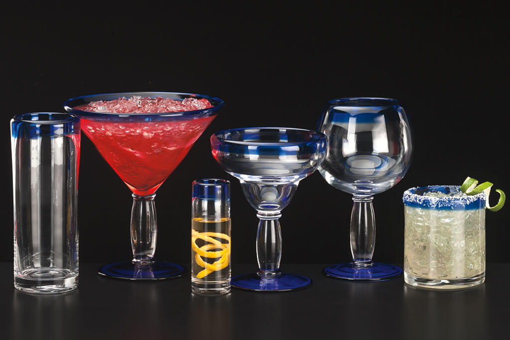 The handmade beauty of Aruba by Libbey mirrors the craftsmanship of small-batch tequila production. Each piece is unique with small bubbles and dimensional variations to match the personal touch of an artisanal spirit.