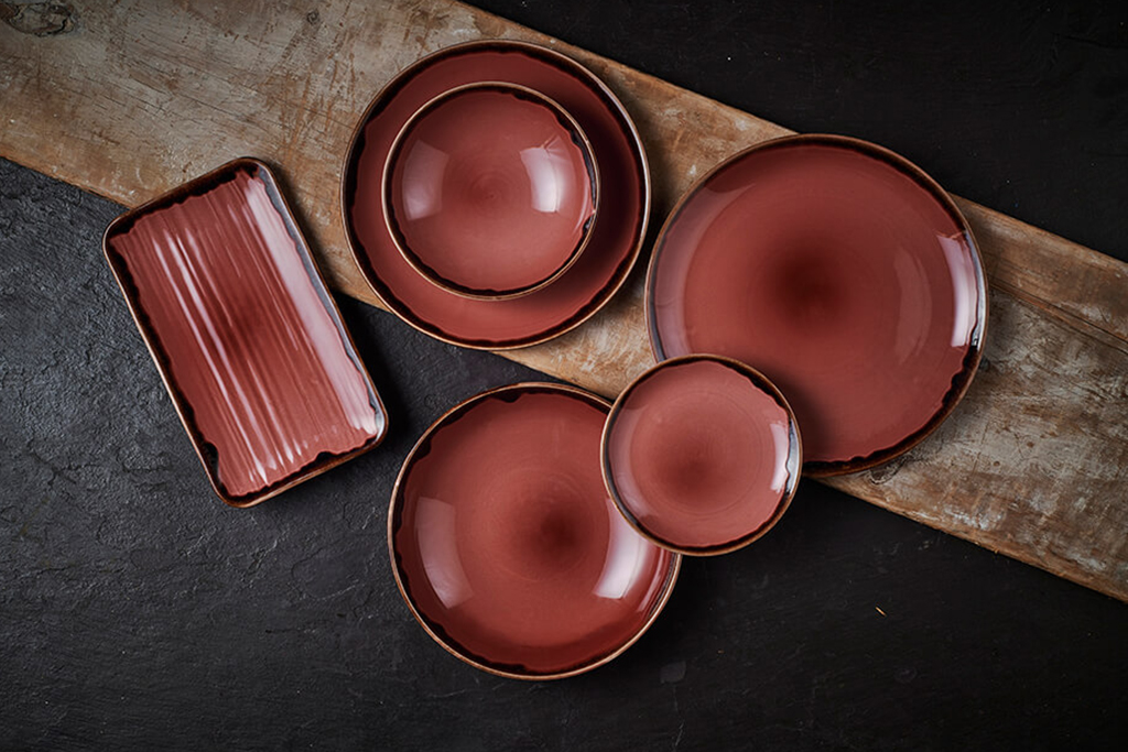 Harvest plum dinnerware