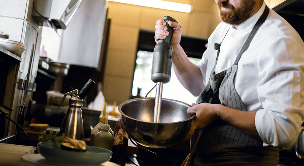 Immersion Blender in Use