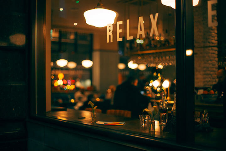 A dark brown color for restaurants.