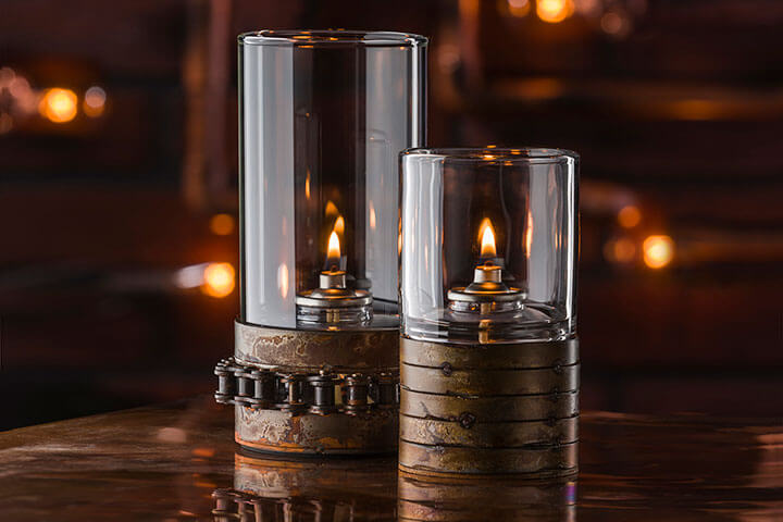 Steam punk candle holders by Hollowick.