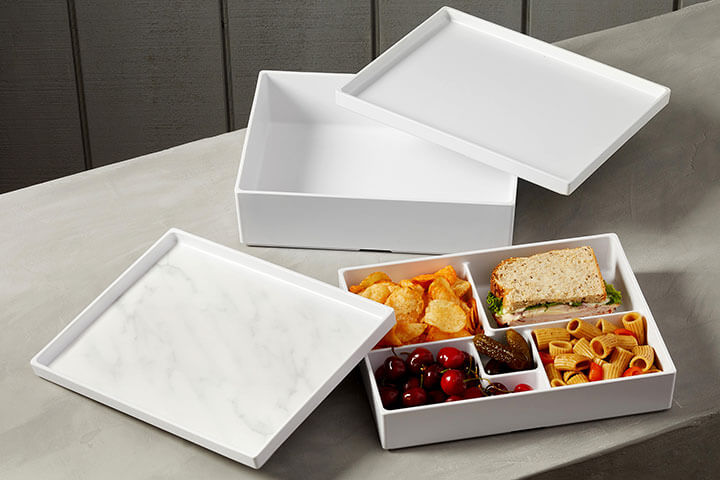 Naturals Collection Bento Boxes by American Metalcraft. Bento boxes are popular in Japan and often include cute characters.