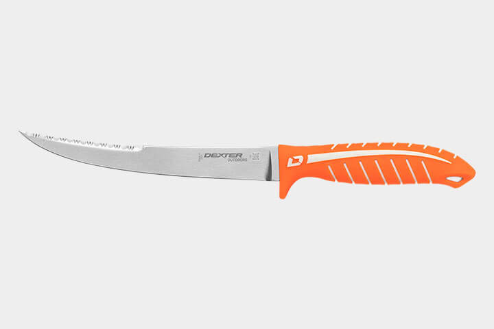 Dextreme Dual Edge 8" Flexible Fillet Knife DX8F with sheath included.