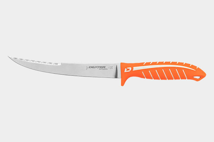 Dextreme Dual Edge 8" Stiff Fillet Knife DX8S with sheath included.