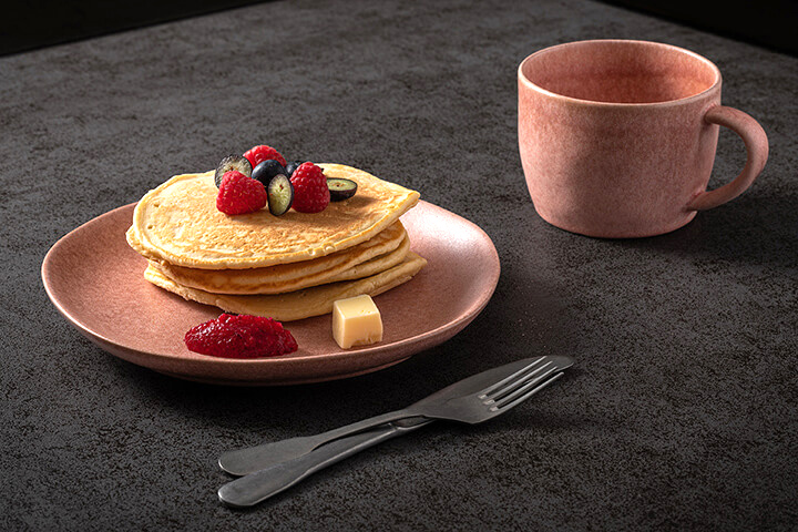 Livia dinnerware in Mauve Rose by Costa Nova. 