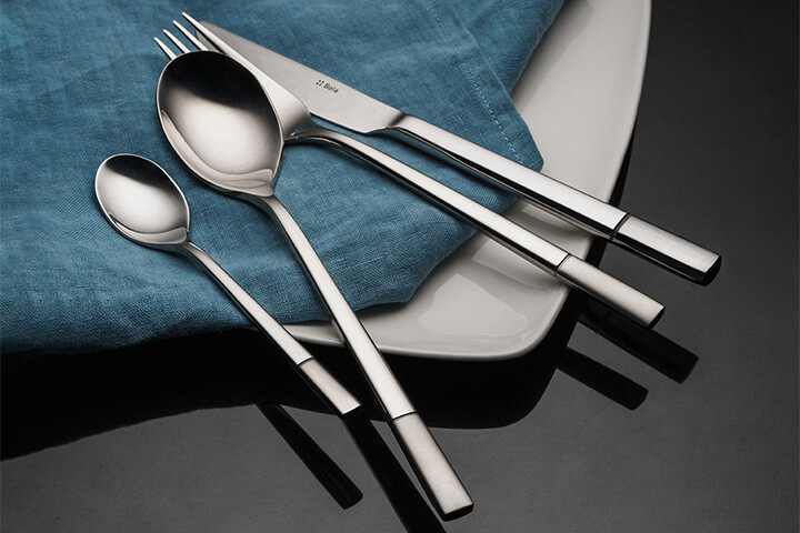 Luxus sand blasted flatware by Arc Cardinal.