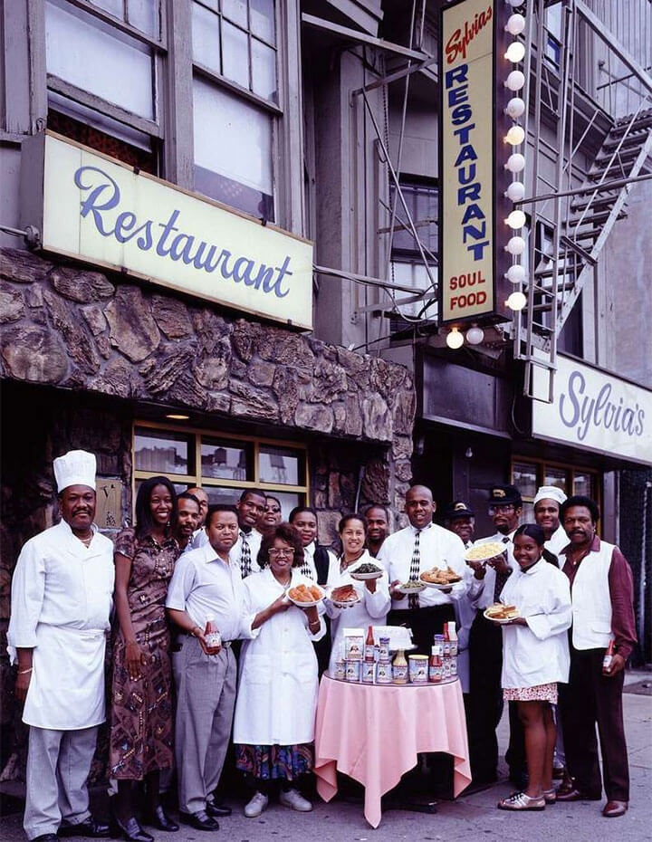 Sylvia and staff, circa 1980.