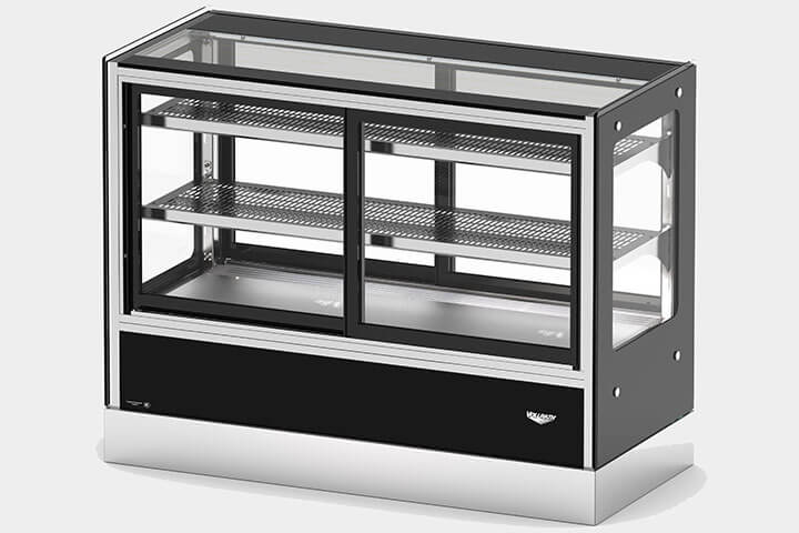 48" Cubed-Glass Countertop Refrigerated Display Case With Self-Serve & Rear Access, RDCCB-48SS, by Vollrath