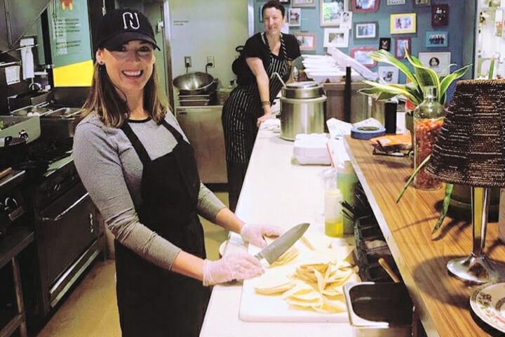 Chef Jennifer in the Joy Bus kitchen.