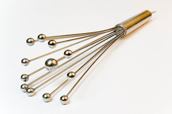 Stainless Steel Whisk Heavy Duty - Gold Metal Kitchen Whisking