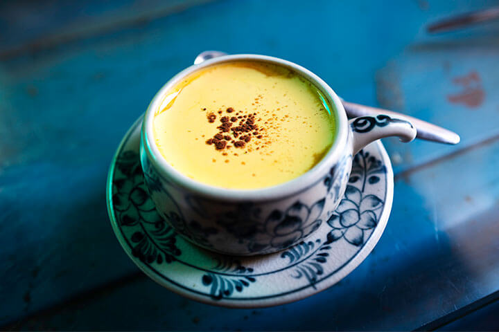 Egg coffee, known as "cà phê trứng" in Vietnam, is a fun twist on the classic cup. 