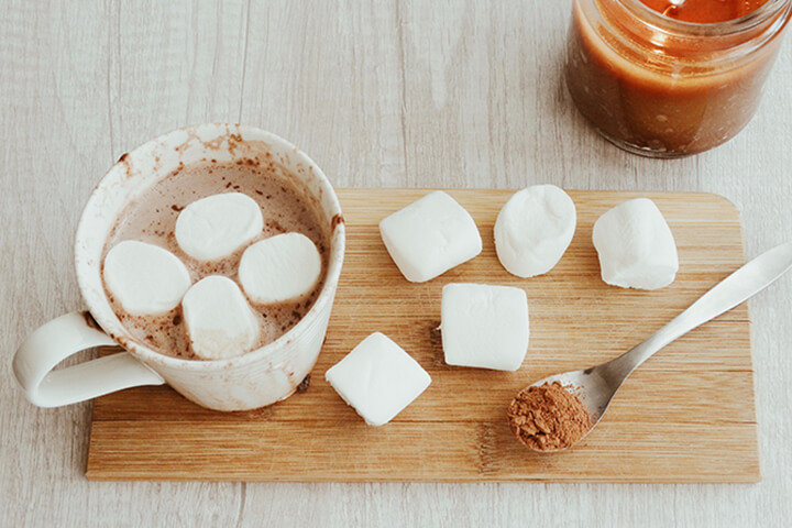 Sweet potato and marshmallow coffee instead of coffee creamer. 