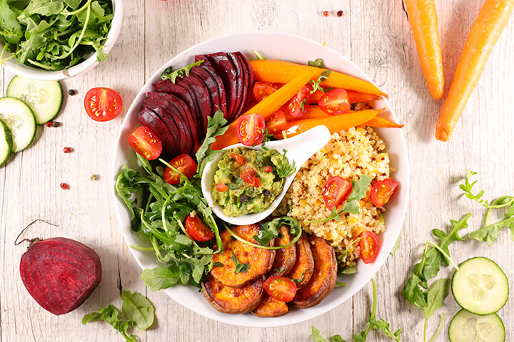 A vegan buddha bowl.