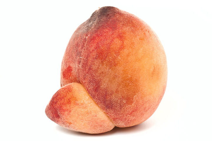 A fresh and nutritious peach with a little bonus.