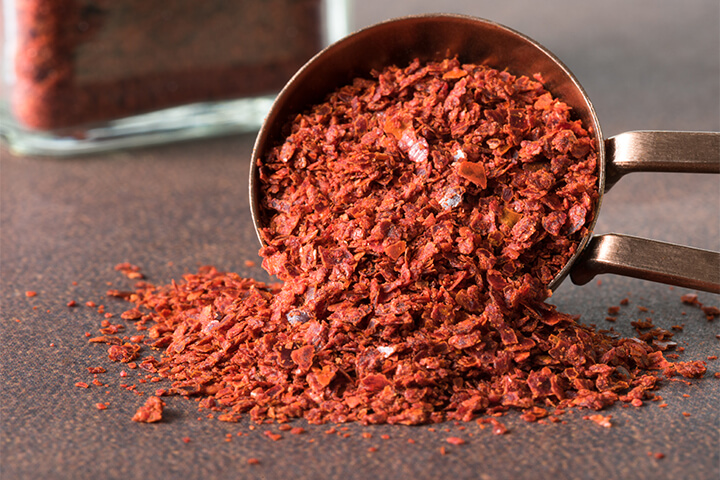 Aleppo pepper flakes.