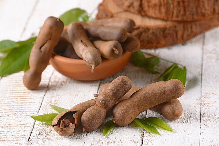 Tamarind fruits, one of our favorite new spices.