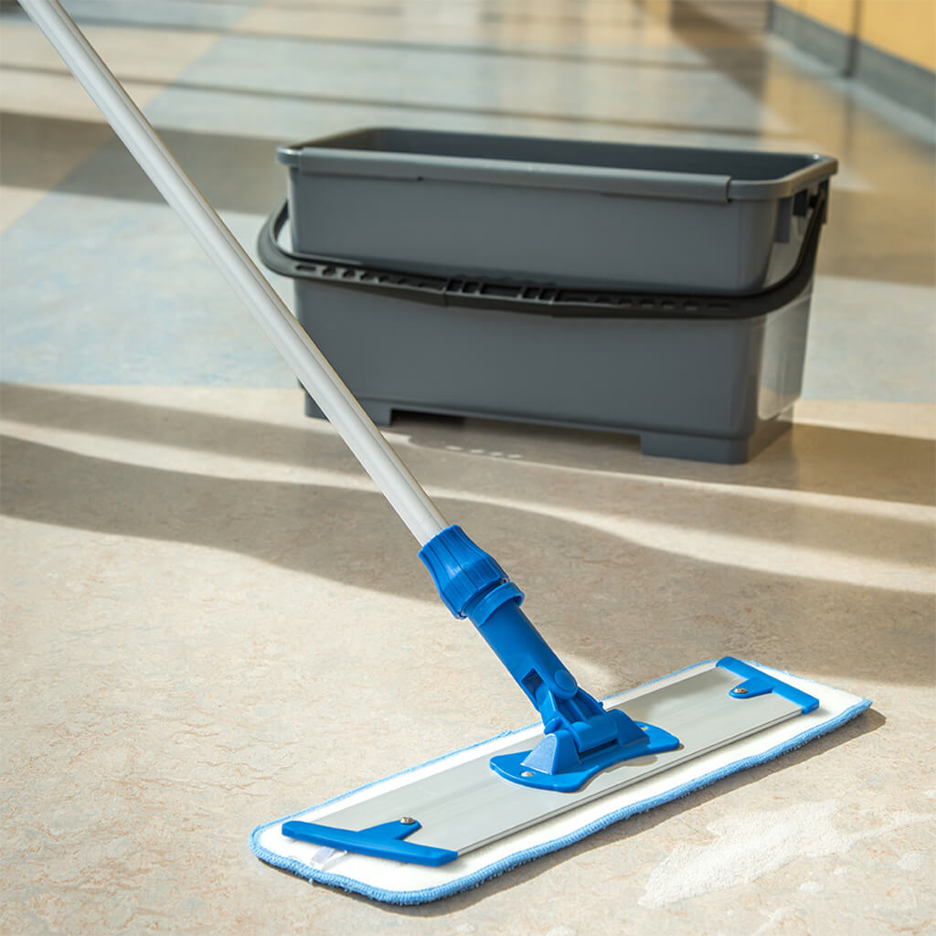 A wet mop for color-coded cleaning.