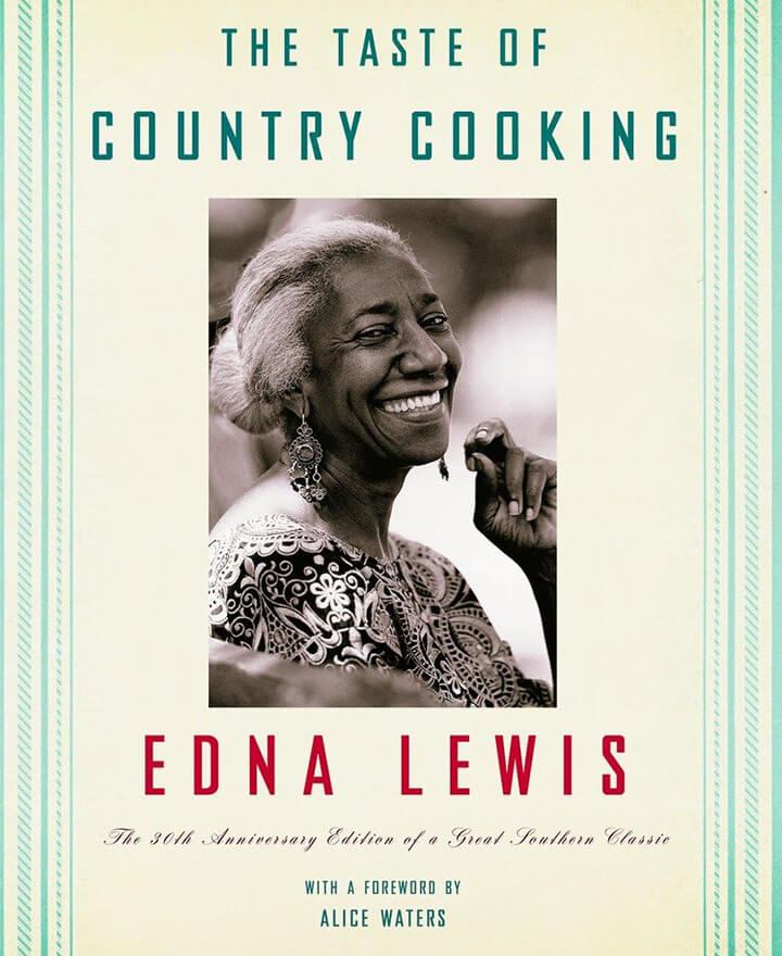Edna Lewis' book cover, The Taste of Country Cooking, honored by the Soul Food Museum.