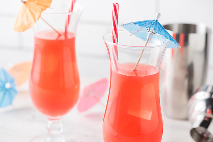 Singapore Sling cocktails