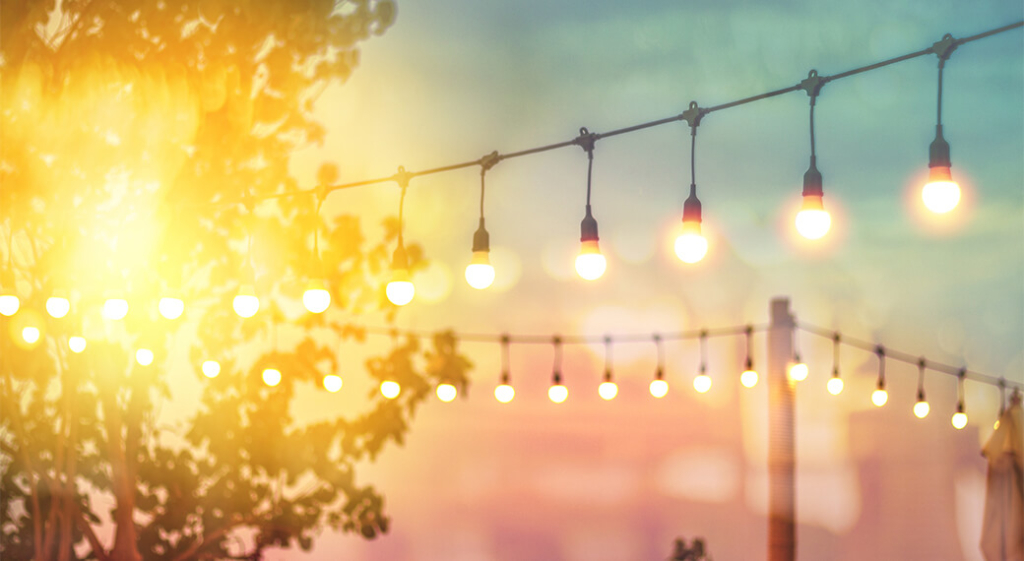 String Lights 101 Lighting Up Your Outdoor Dining Area The Official Wasserstrom Blog