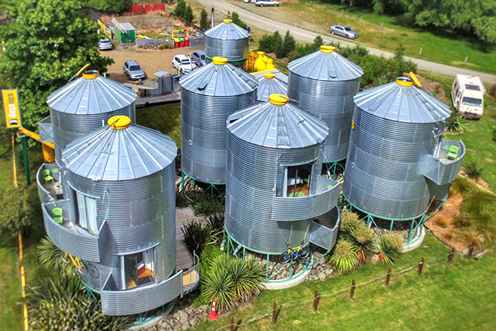 Silos in New Zealand.