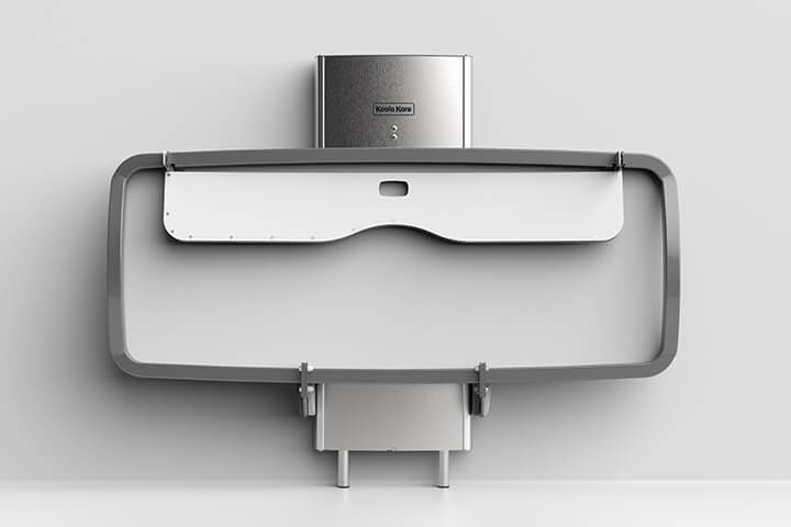 The KB3000-AHL Adult Changing Station in a closed position.