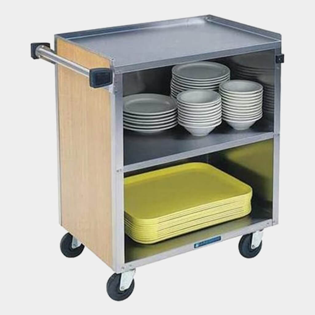 Bussing cart by Lakeside.
