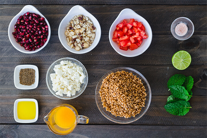 Ingredients for a delicious and healthy meal, prepped and ready to go.