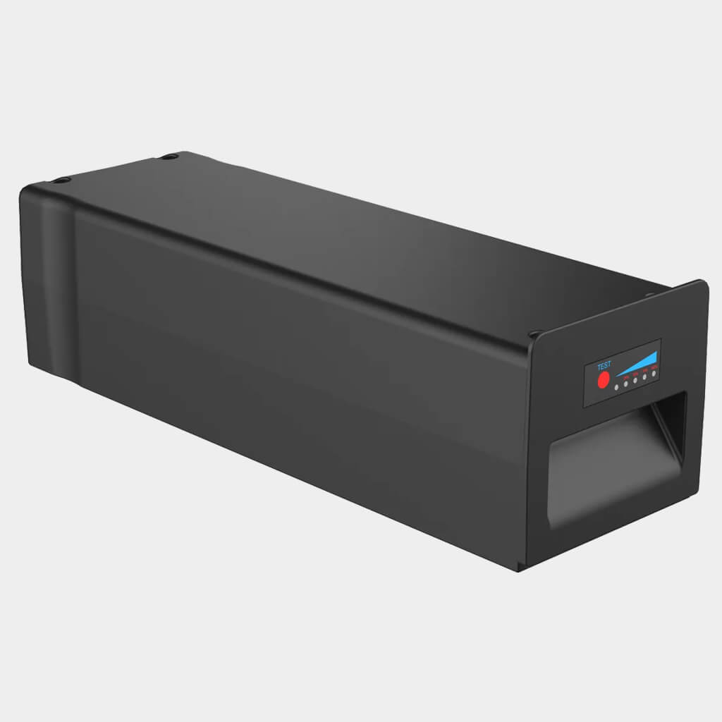 The FreeRANGE lithium ion phosphate battery pack features live swap capabilities during warming mode.