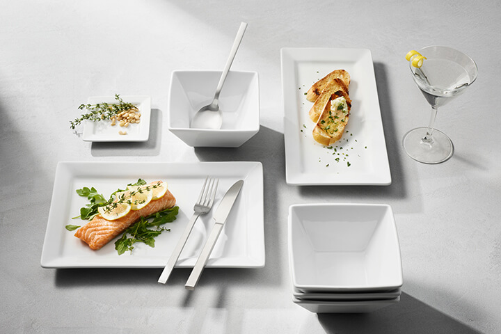Slate dinnerware for Mother's Day.